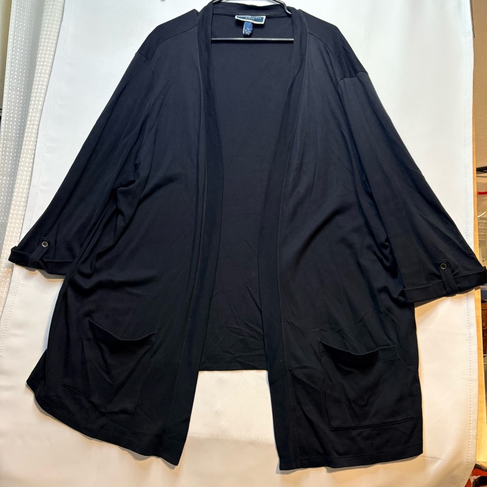 Karen Scott Classic Black Cardigan